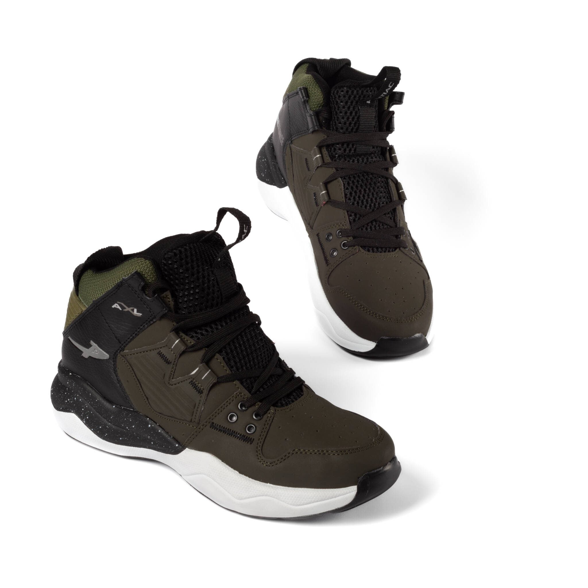 Tenis deportivo de bota - 6123 Verde militar / Negro