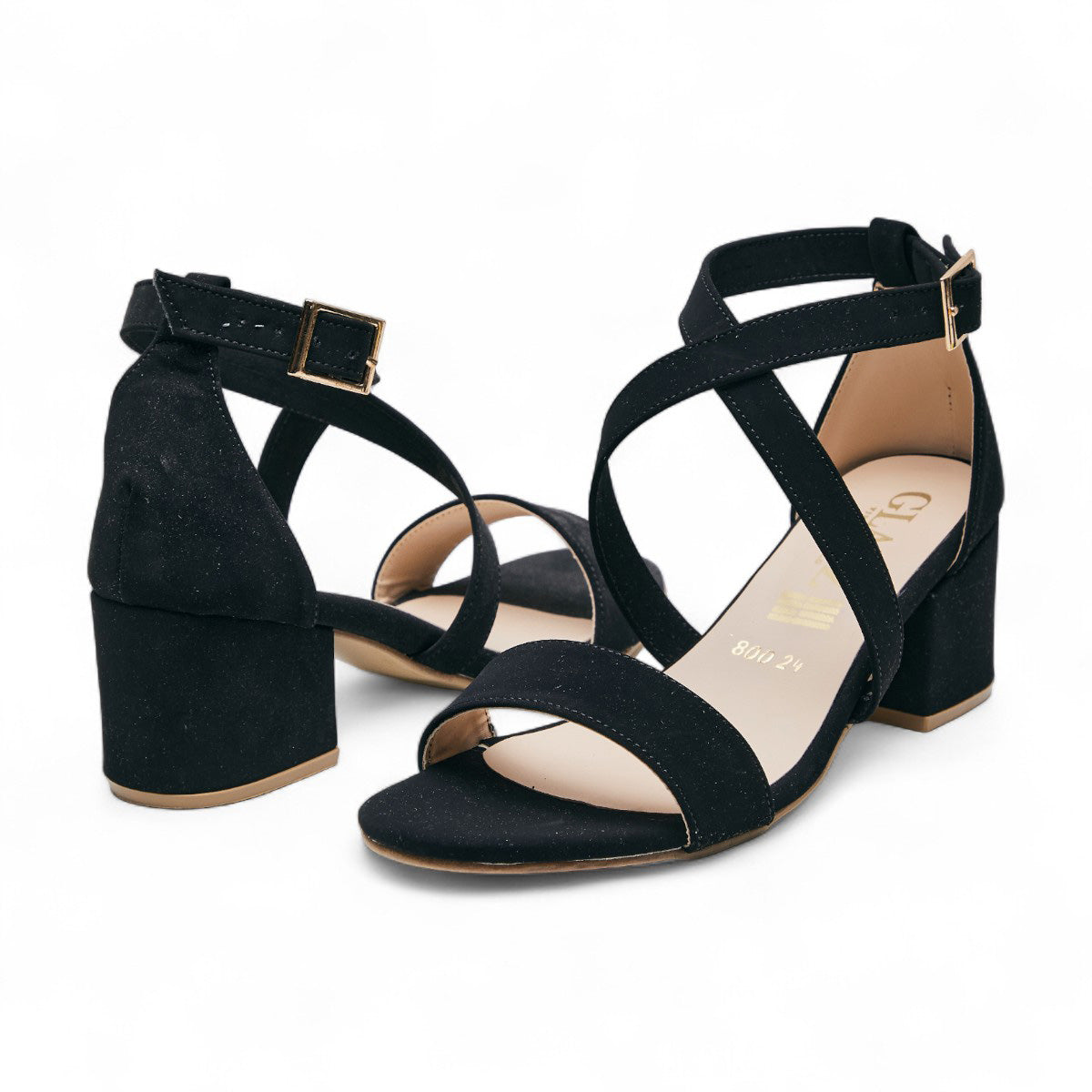 Zapatilla tacón bajo - 800-1 Negro