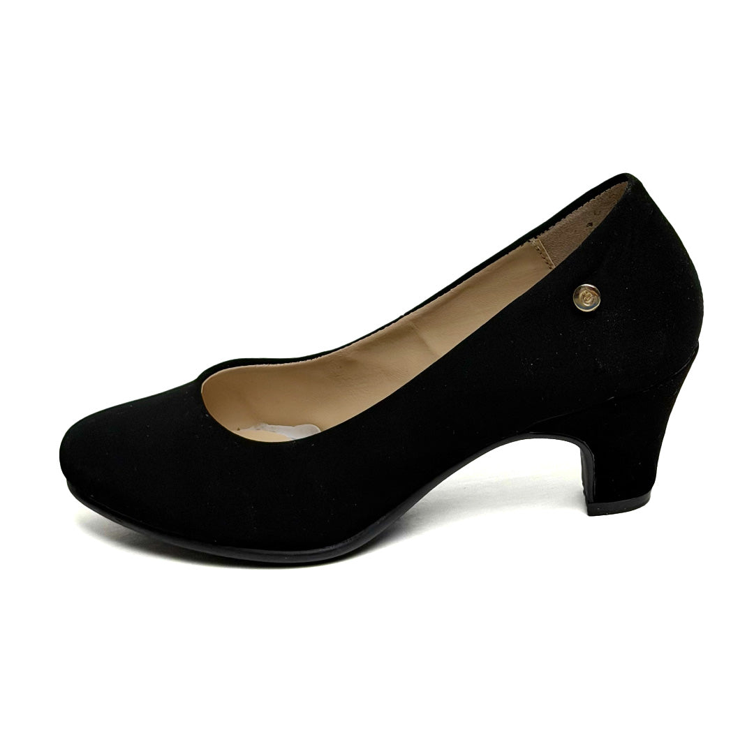 Zapatilla tacón bajo - 2401-1 Negro