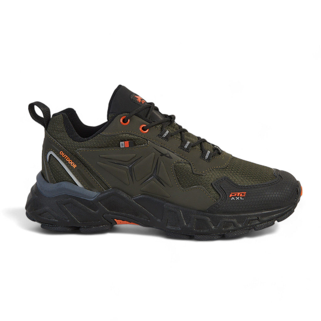 Tenis senderismo - 742 Militar / Negro / Naranja