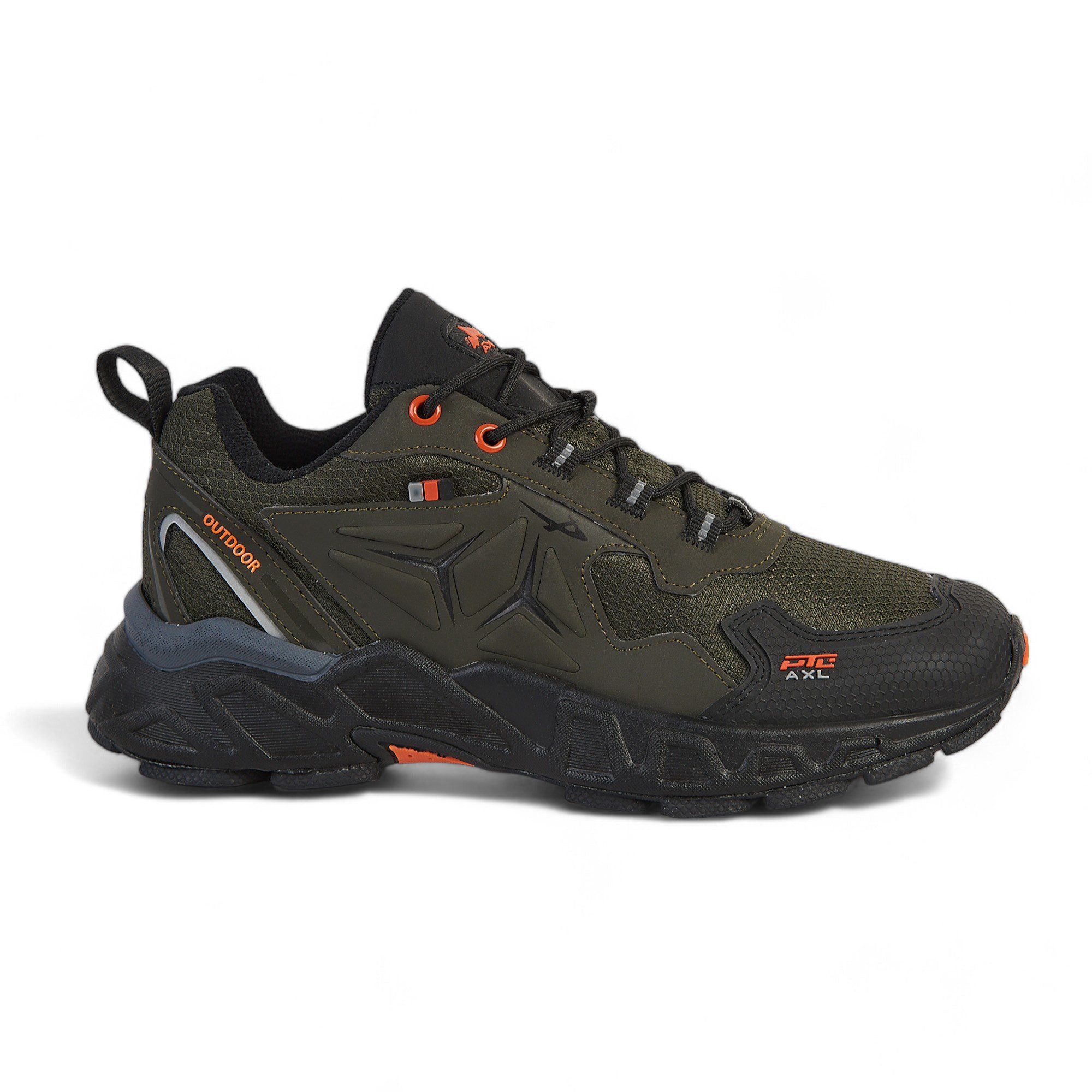 Tenis senderismo - 742 Militar / Negro / Naranja