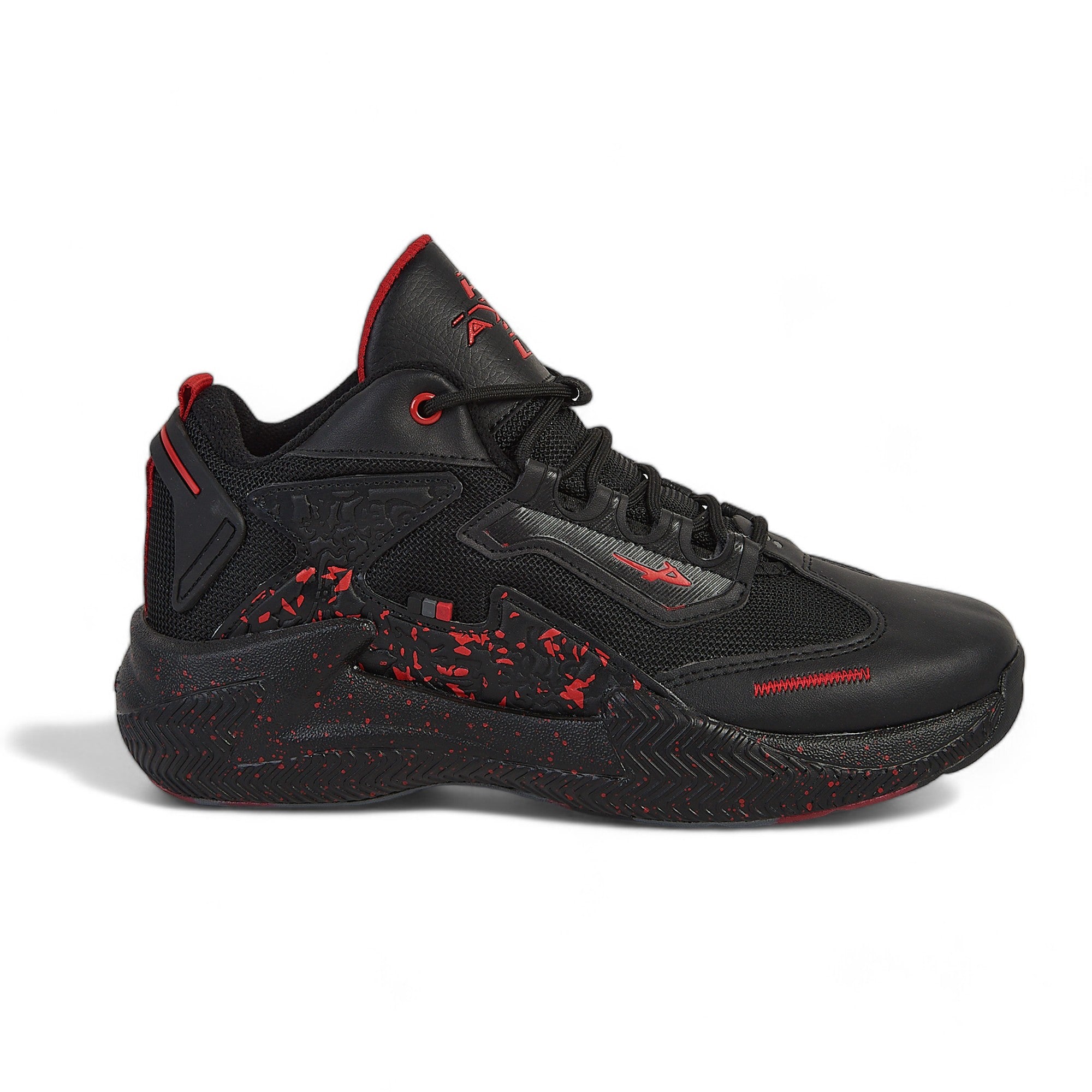 Tenis deportivo de bota - 6141 Negro / Rojo