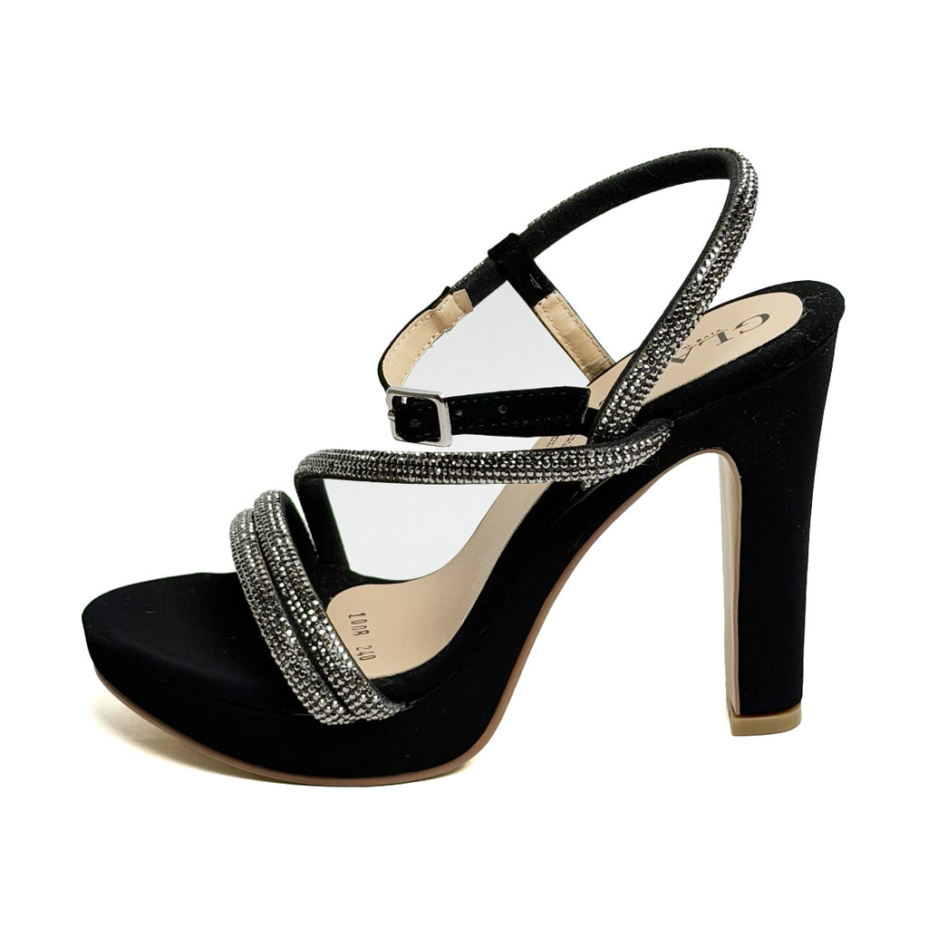 Zapatilla tacón alto - 1008 Negro