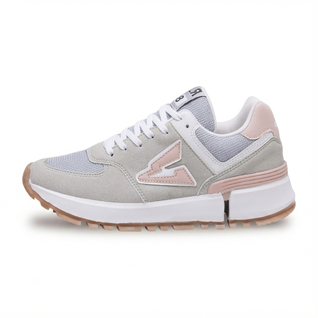 Tenis deportivo - A-88 Gris / Rosa