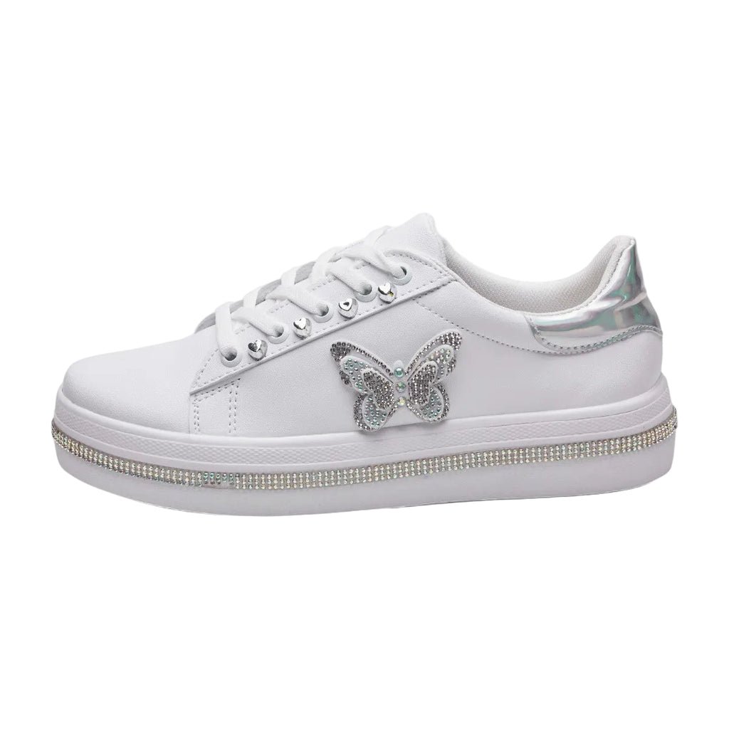 Tenis casual - 533-1 Blanco / Plata