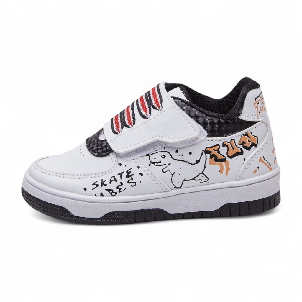 Tenis casual - 080AGUJETAS Blanco / Negro