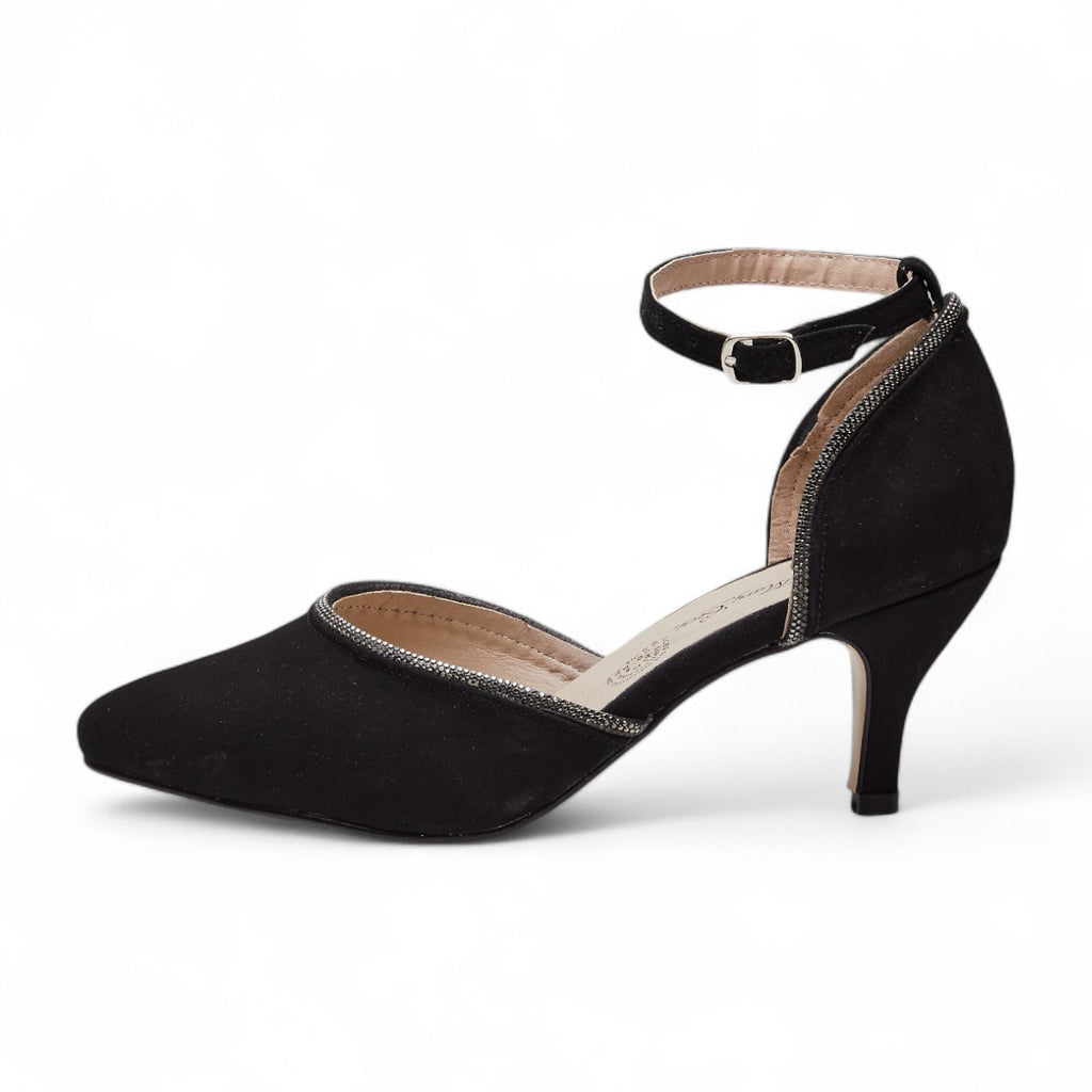 Zapatilla tacón bajo - 622 Negro