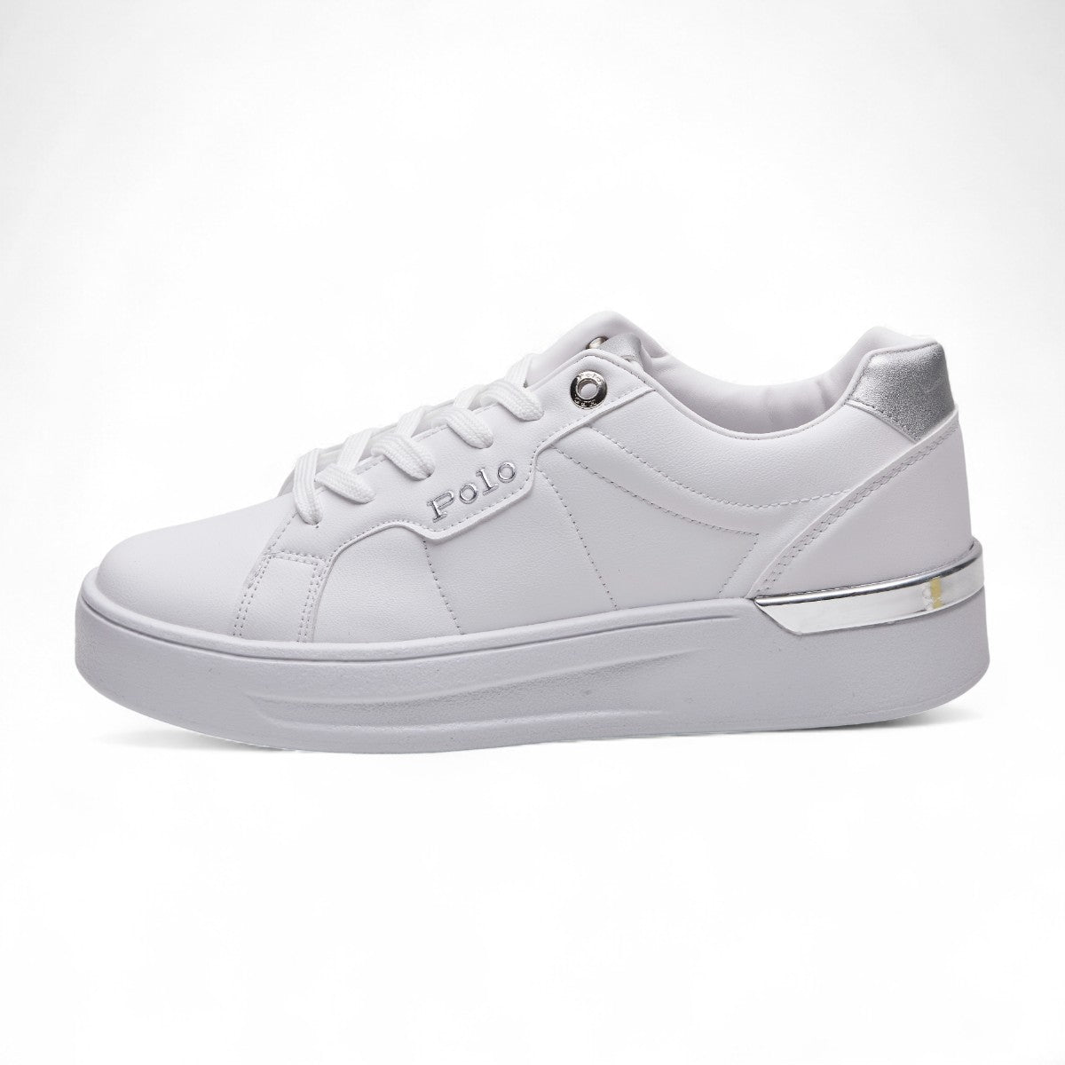 Tenis casual Polo - 4277 Blanco / Plata