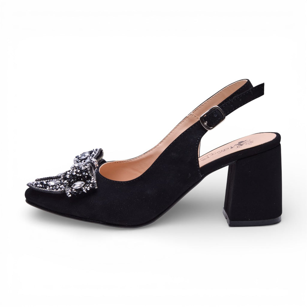 Zapatilla tacón bajo - 2039 Negro