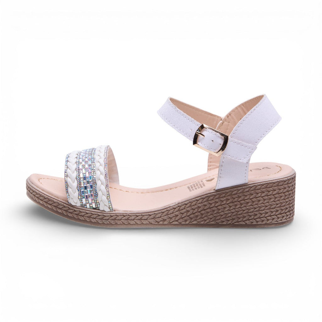 Huarache plataforma pequeña - 402 Blanco