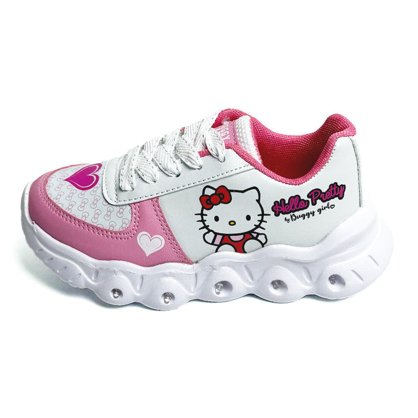 Tenis deportivo - 520-HELLO PRETTY Rosa / Blanco