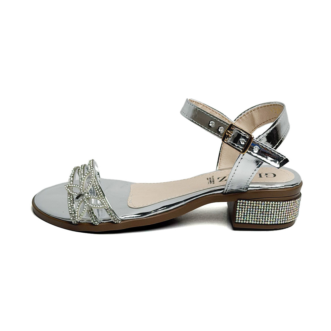 Zapatilla tacón bajo - 1722 Plata