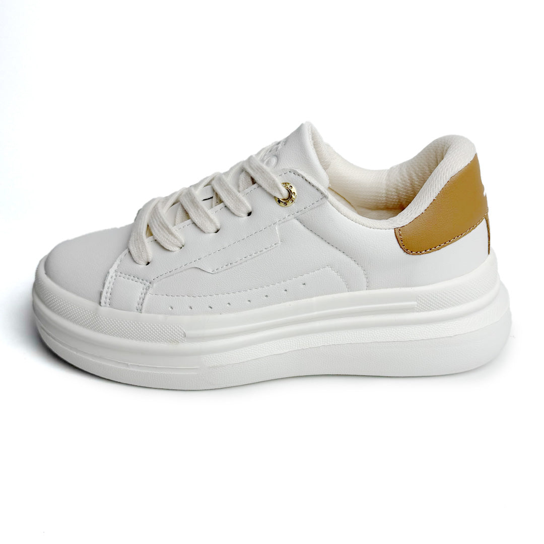 Tenis casual Capa de Ozono - 660201 Blanco / Beige