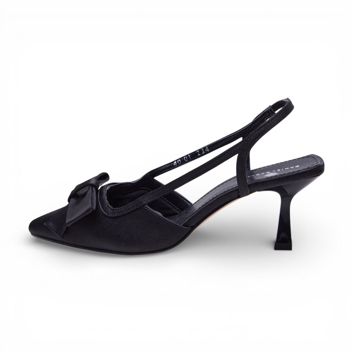 Zapatilla tacón bajo - 01-234 Negro