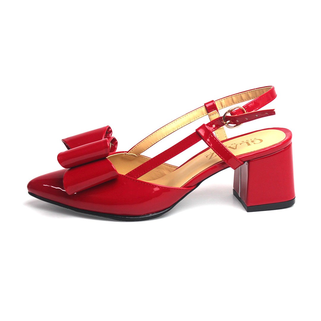 Zapatilla tacón bajo - MARCE-550 Rojo