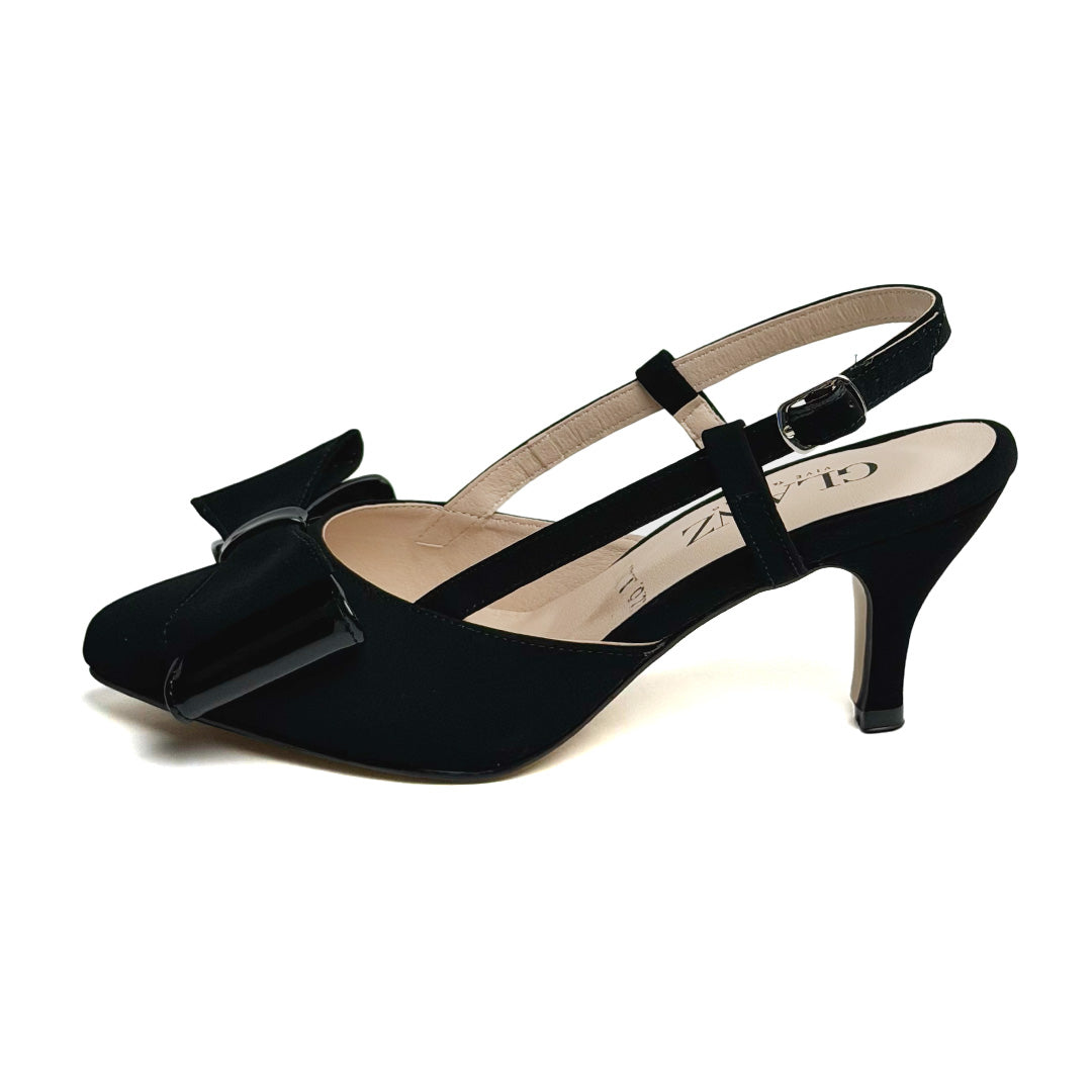 Zapatilla tacón bajo - 647 Negro