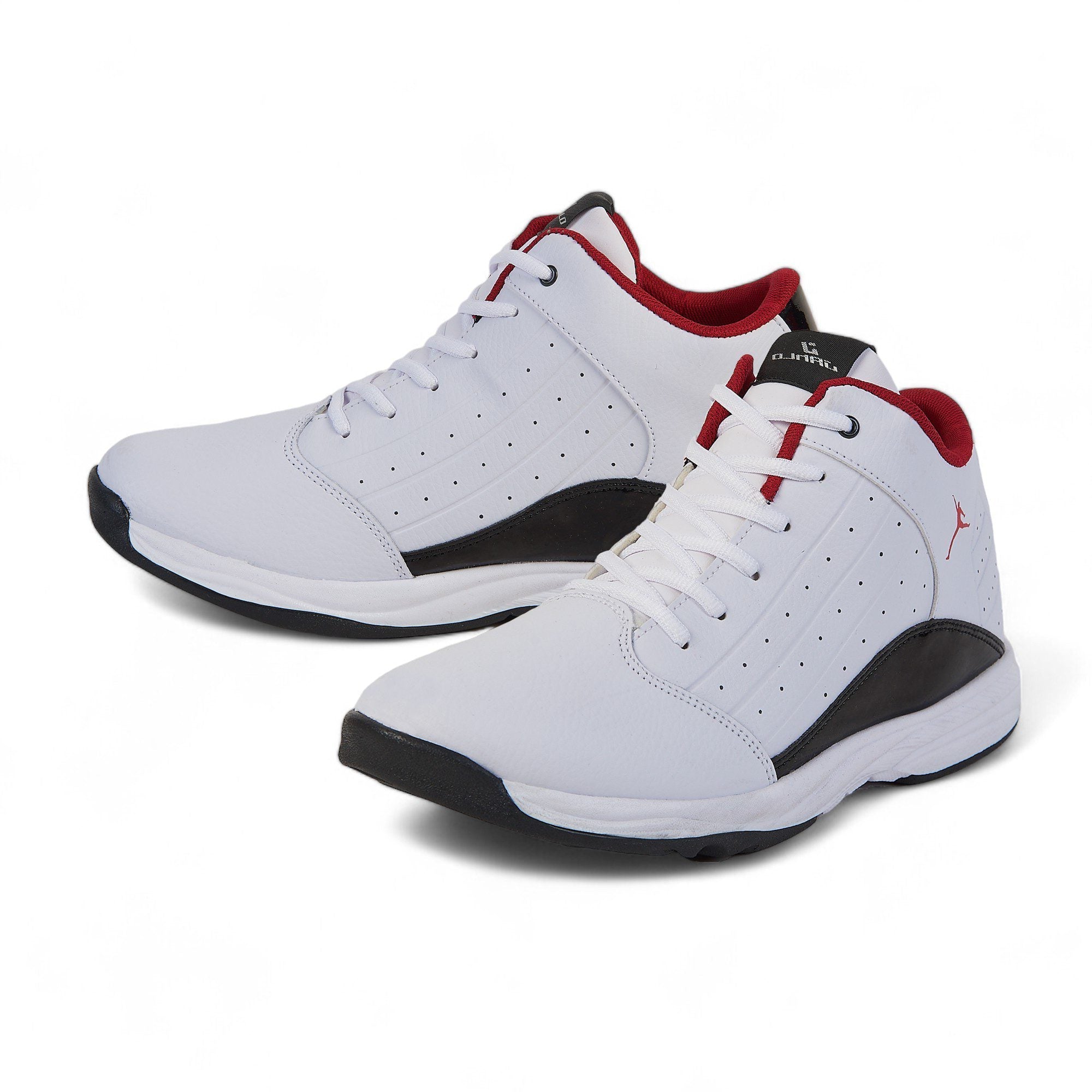 Tenis deportivo de bota - 587-1 Blanco / Negro / Rojo