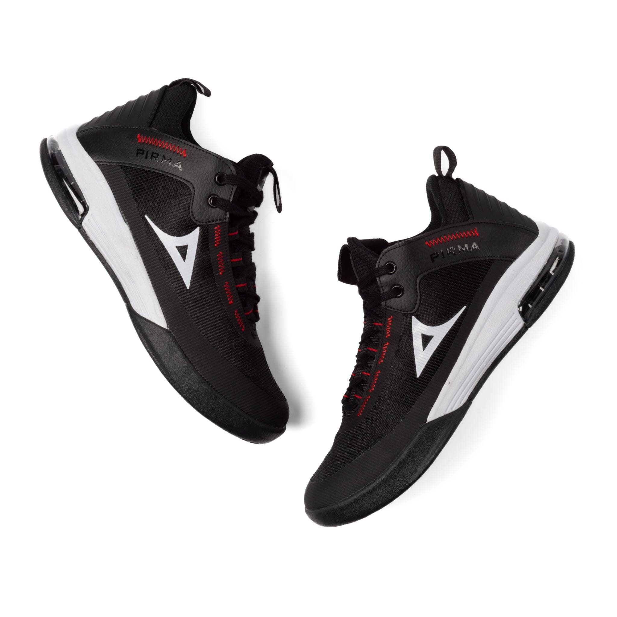 Tenis deportivo de bota Pirma - 2011 Negro / Blanco