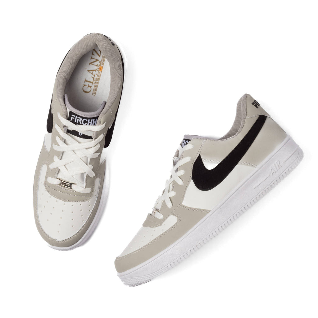 Tenis casual - 4300 Gris / Blanco / Negro