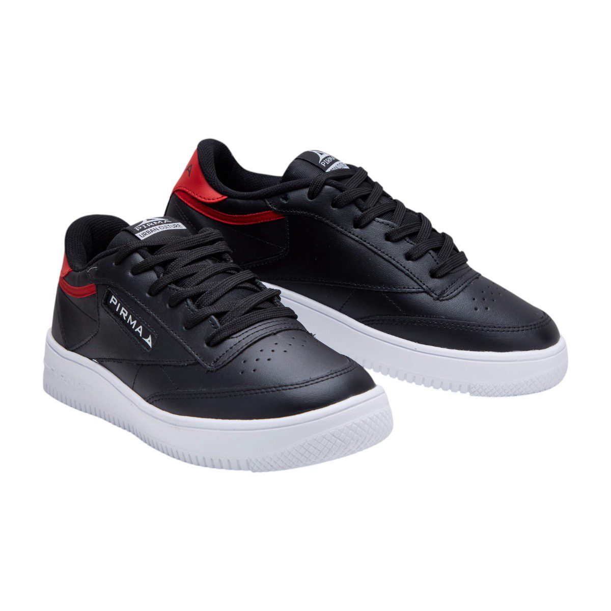 Tenis casual Pirma - 5051 Negro / Rojo