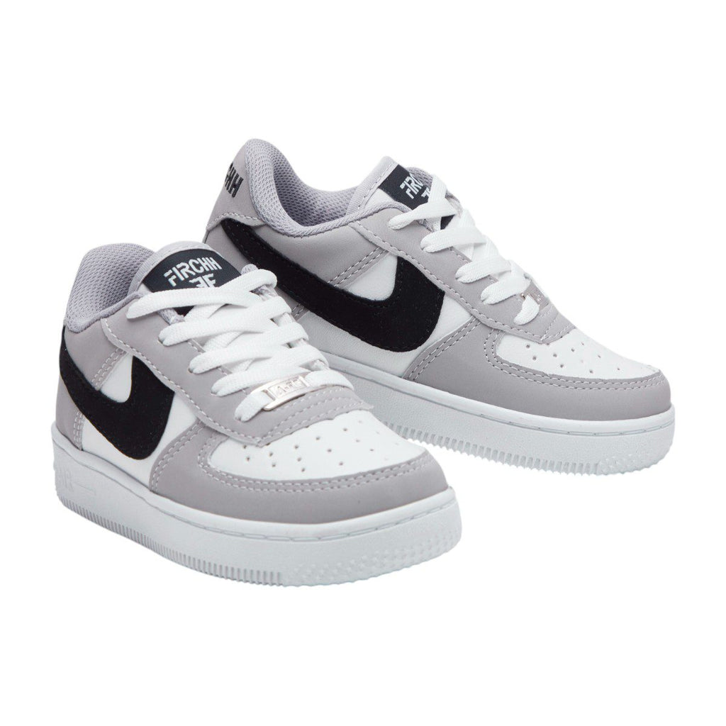 Tenis casual - 1300 Gris / Blanco / Negro