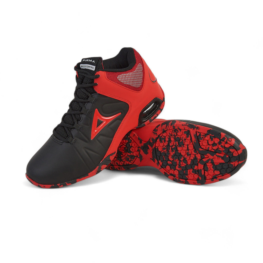 Tenis deportivo de bota Pirma - 795 Negro / Rojo