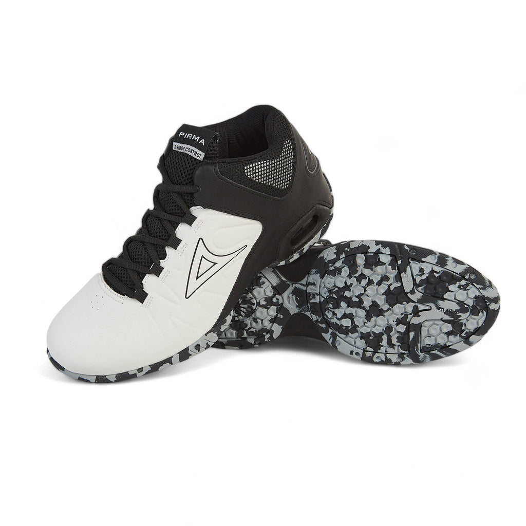 Tenis deportivo de bota Pirma - 795 Blanco / Negro