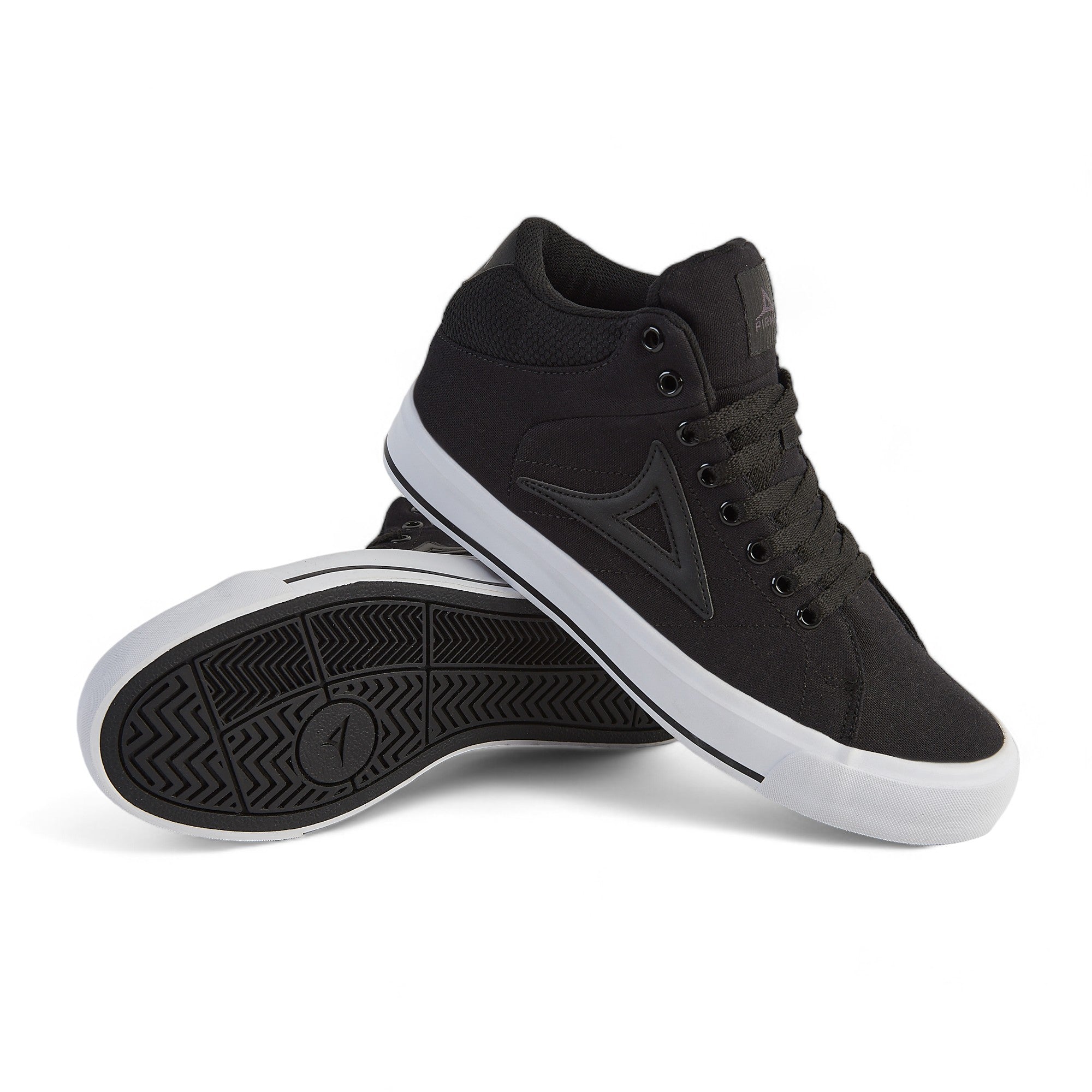 Tenis casual de bota Pirma - 6033 Negro / Blanco