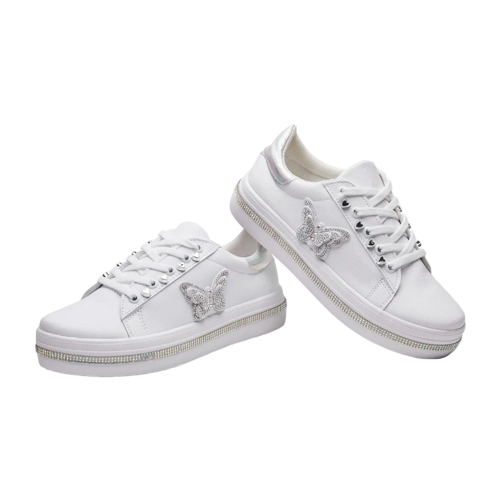 Tenis casual - 533 Blanco / Plata