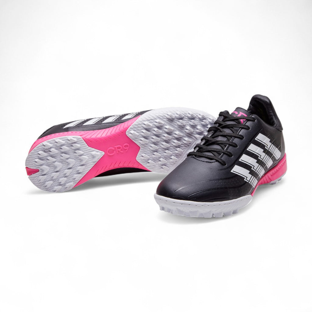 Tenis de fútbol - 01CR9 Negro / Blanco / Fiusha