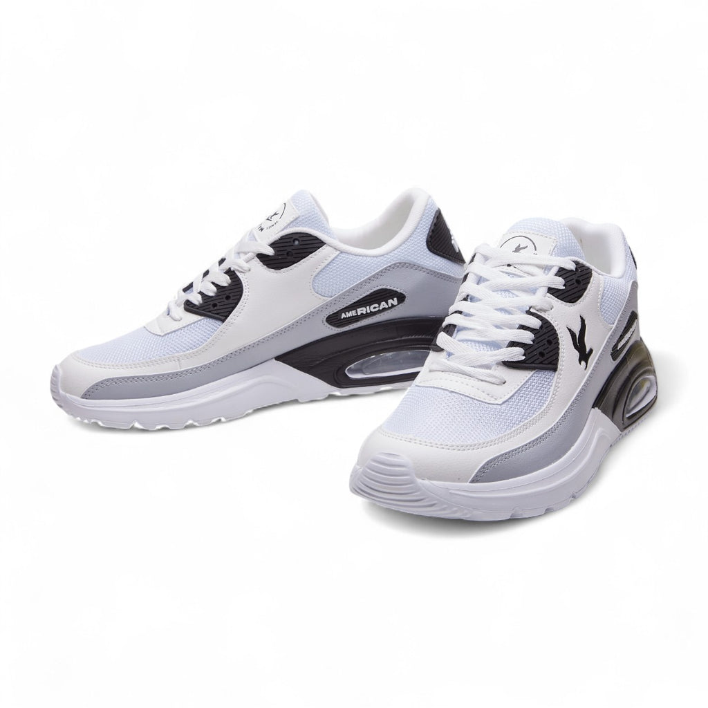 Tenis deportivo - A-78 Blanco / Negro / Gris