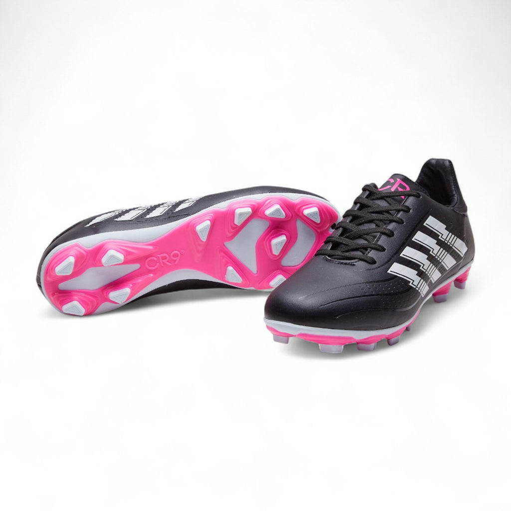 Tenis de fútbol - 01CR9-T Negro / Blanco / Fiusha
