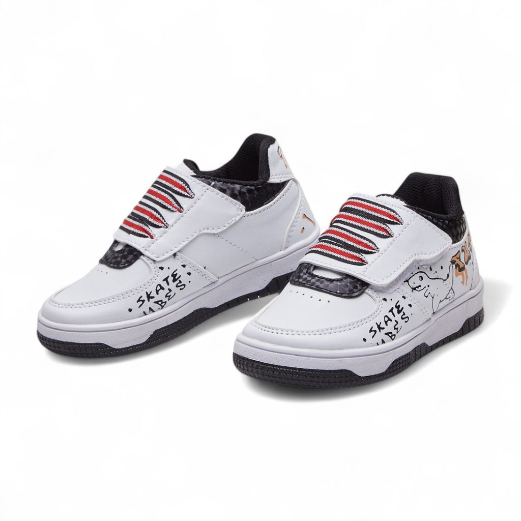 Tenis casual - 080AGUJETAS Blanco / Negro