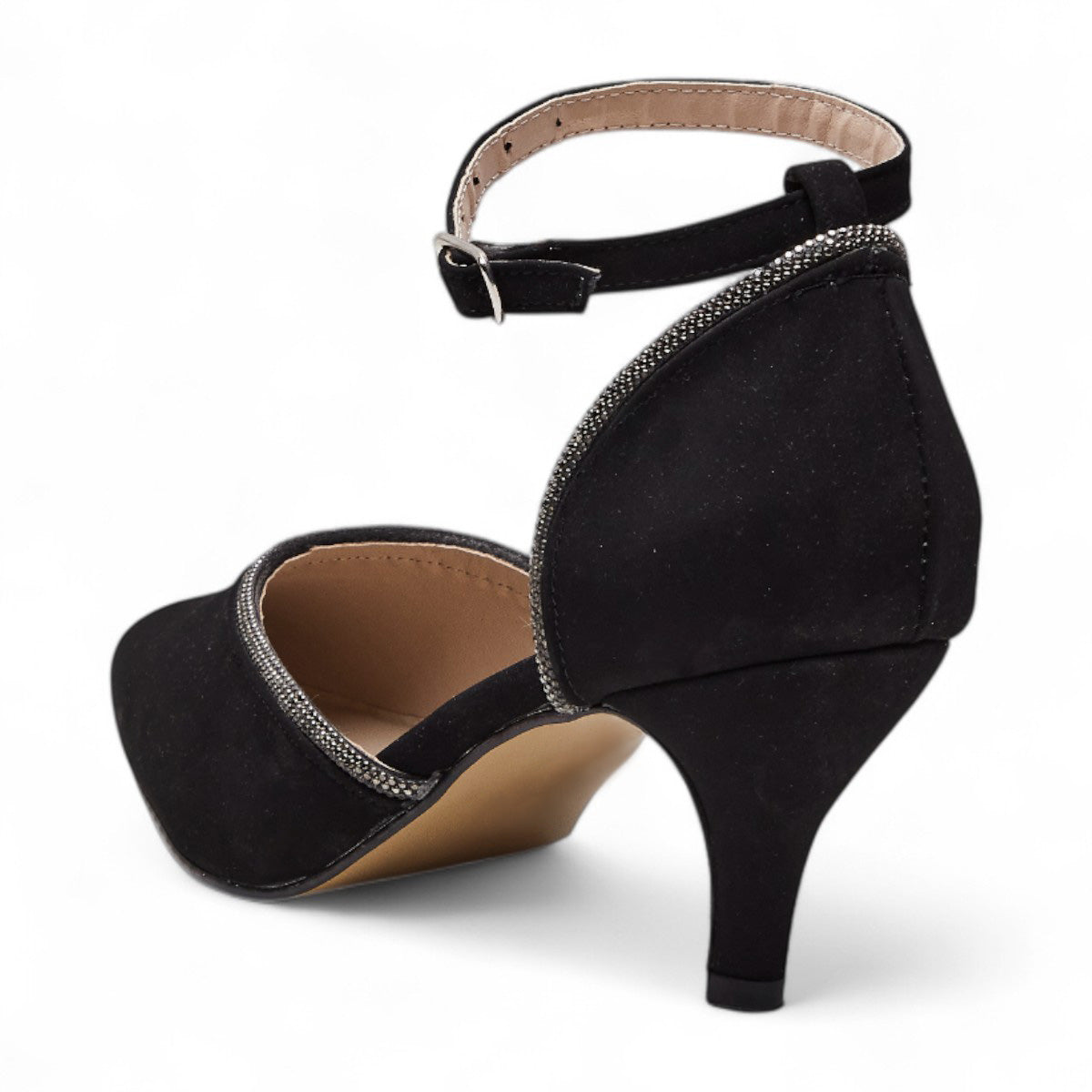 Zapatilla tacón bajo - 622 Negro