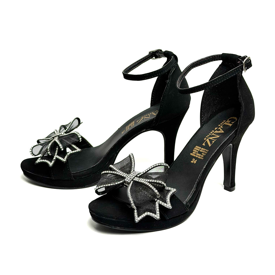 Zapatilla tacón medio - 779 Negro