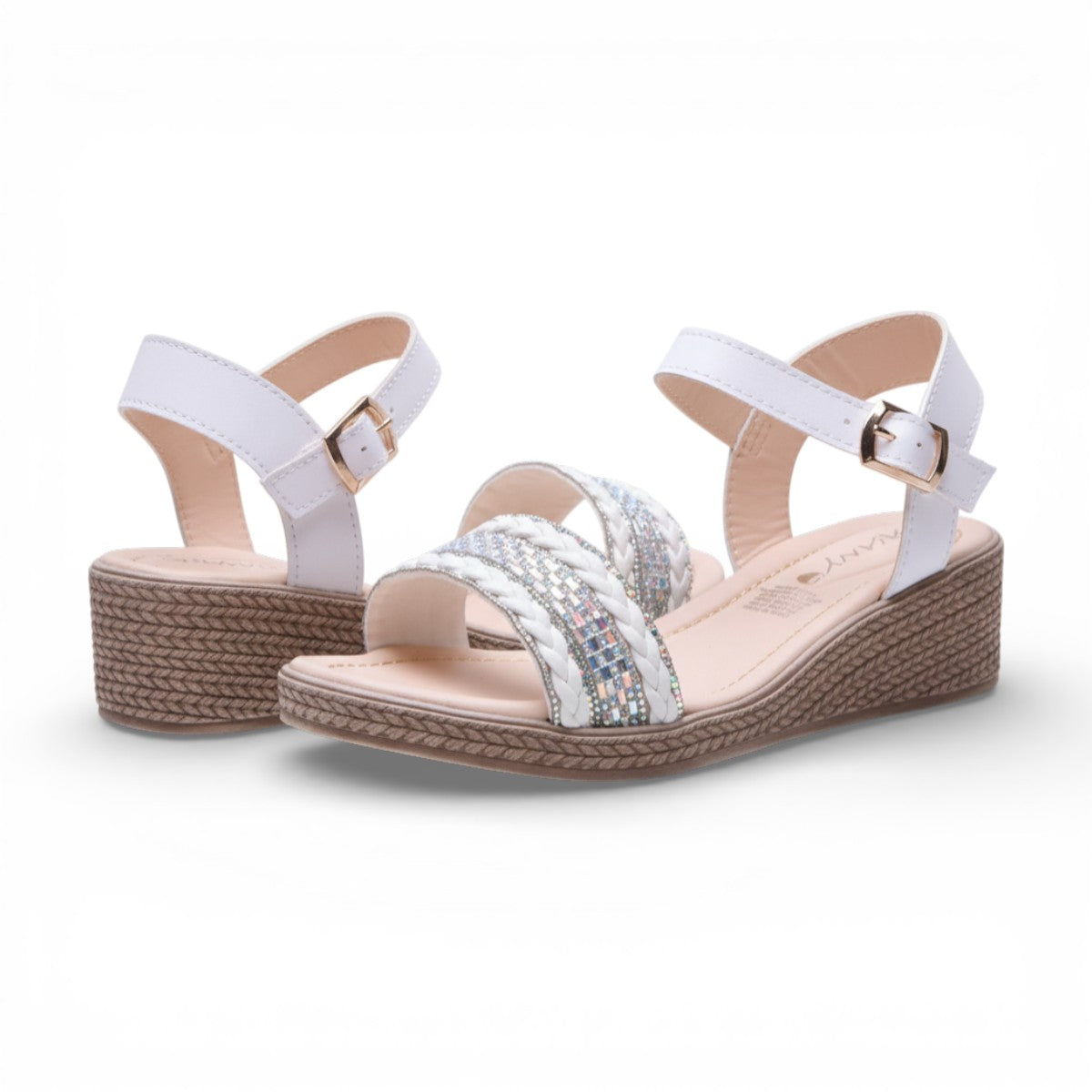 Huarache plataforma pequeña - 402 Blanco