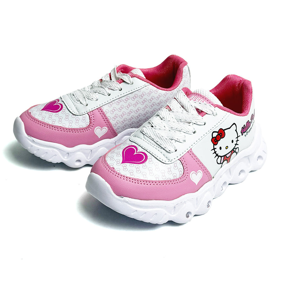 Tenis deportivo - 520-HELLO PRETTY Rosa / Blanco