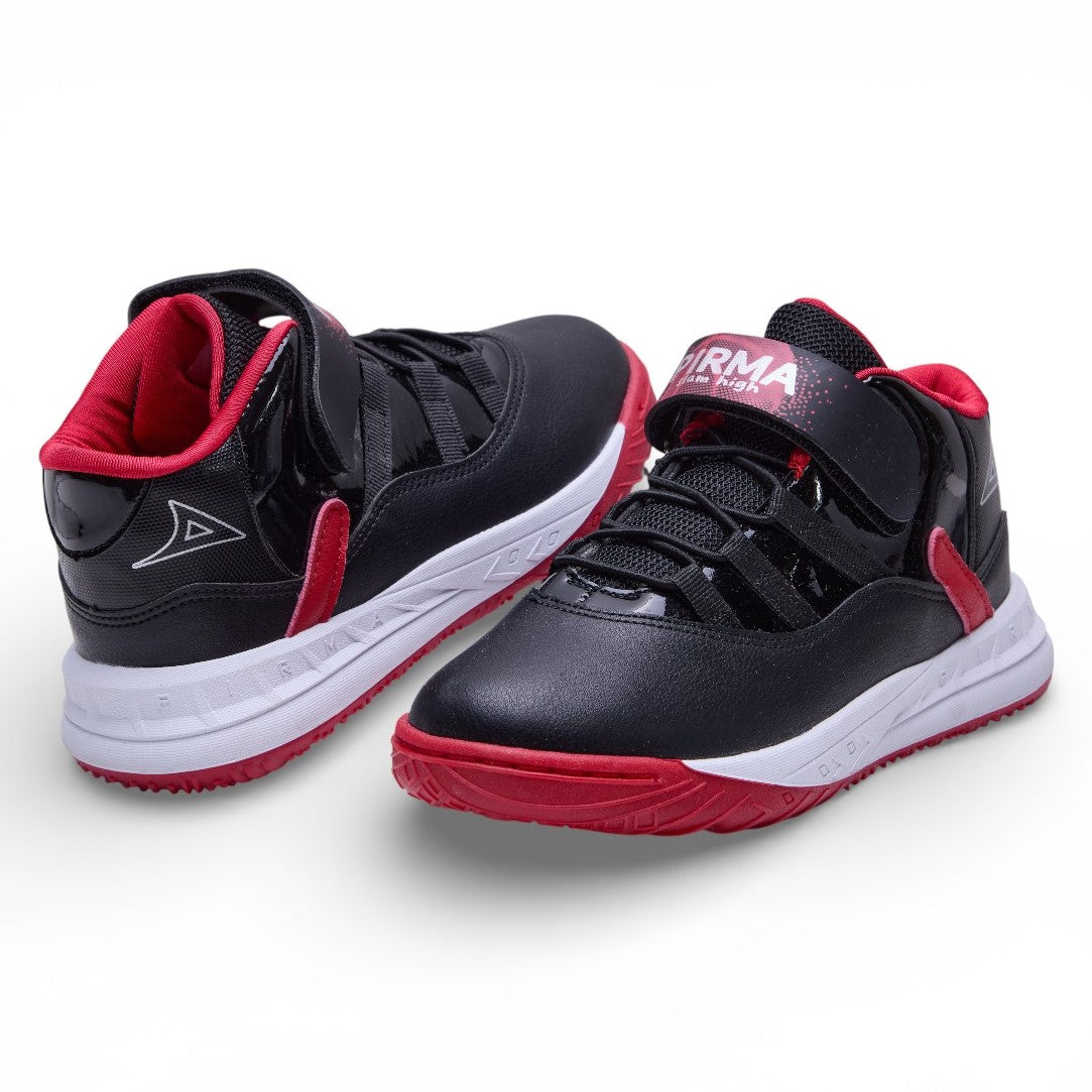 Tenis deportivo Pirma - 2020 negro blanco rojo