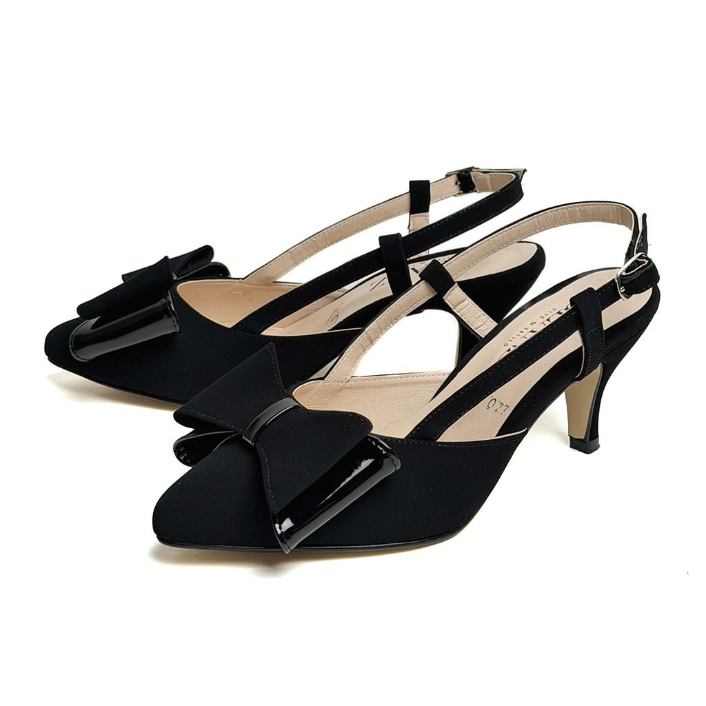 Zapatilla tacón bajo - 647 Negro