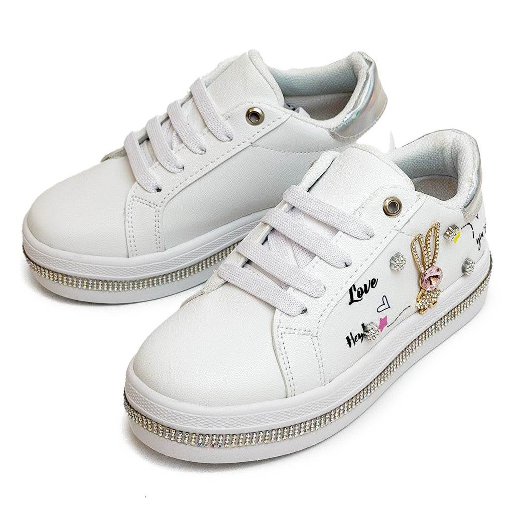 Tenis casual - 138 Blanco / Plata