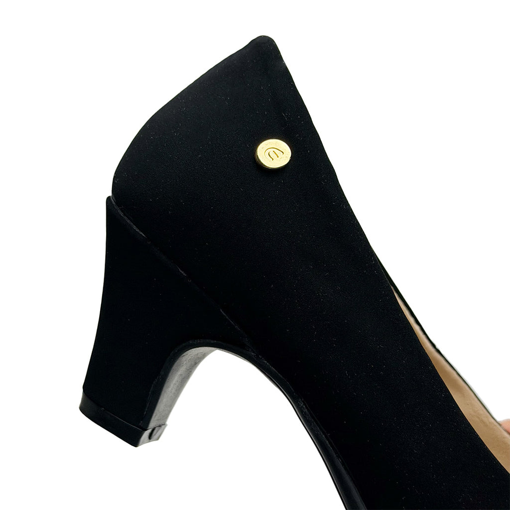 Zapatilla tacón bajo - 2401-1 Negro
