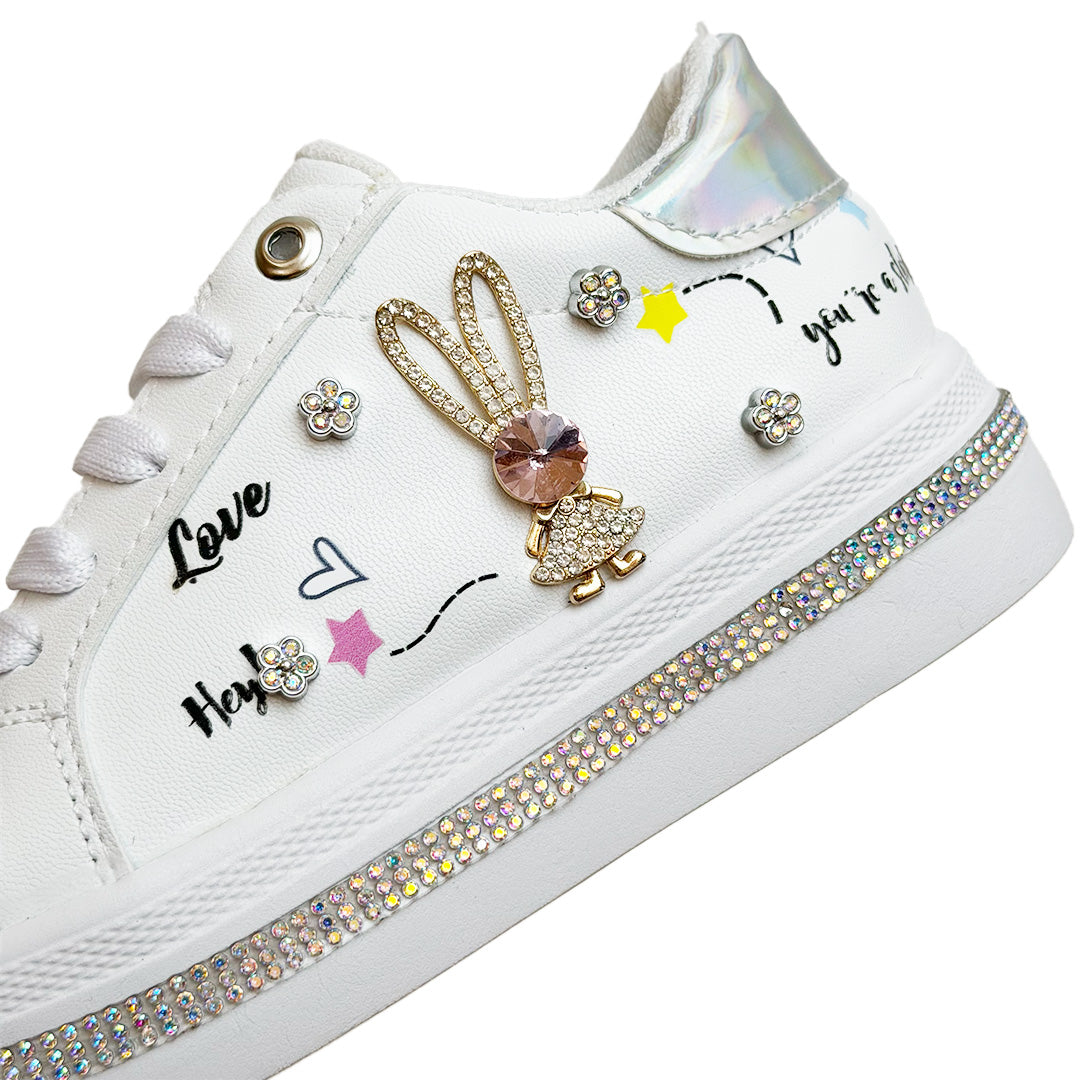 Tenis casual - 138 Blanco / Plata