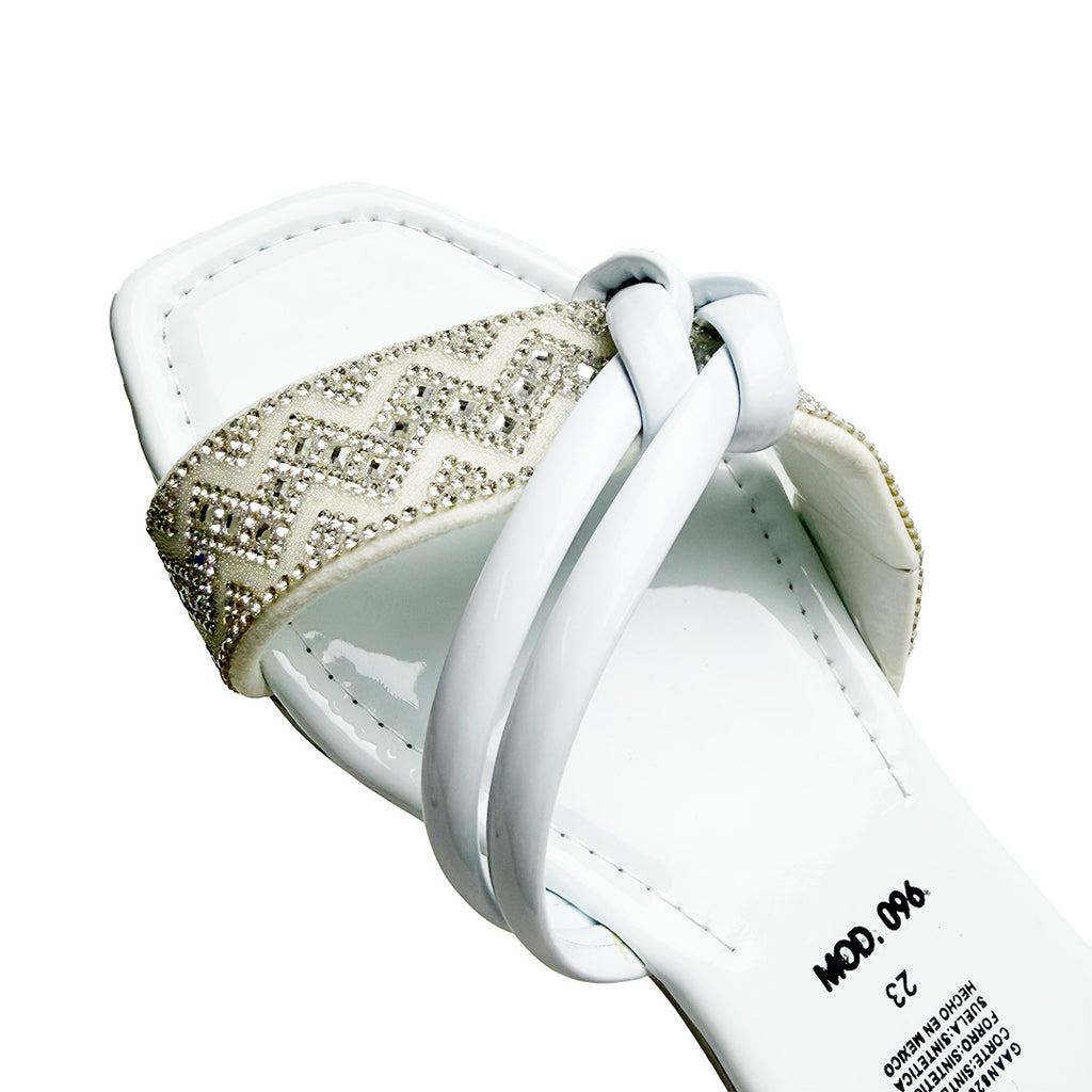Huarache de piso - 96 Blanco / Plata