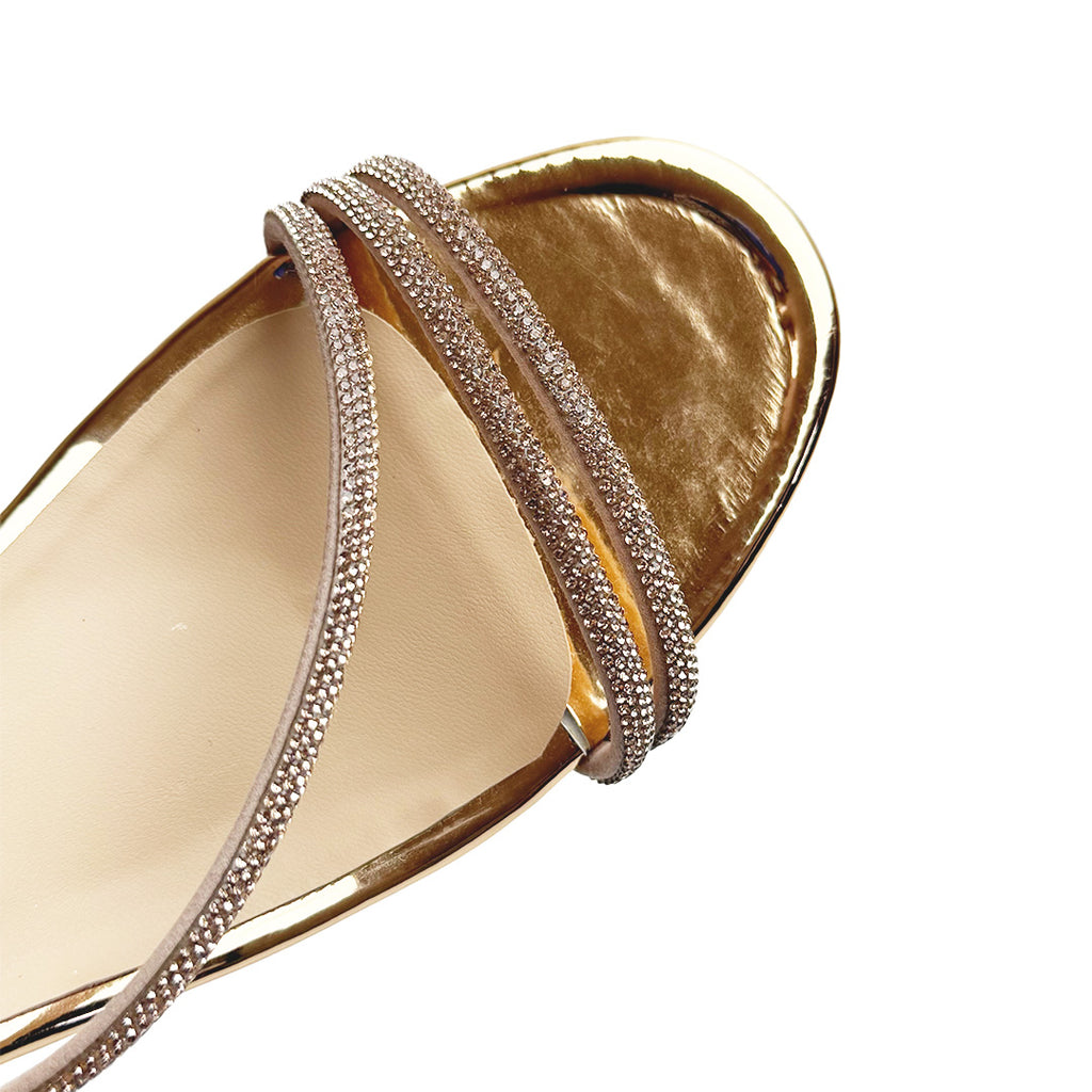 Zapatilla tacón bajo  - 891 Oro rosado