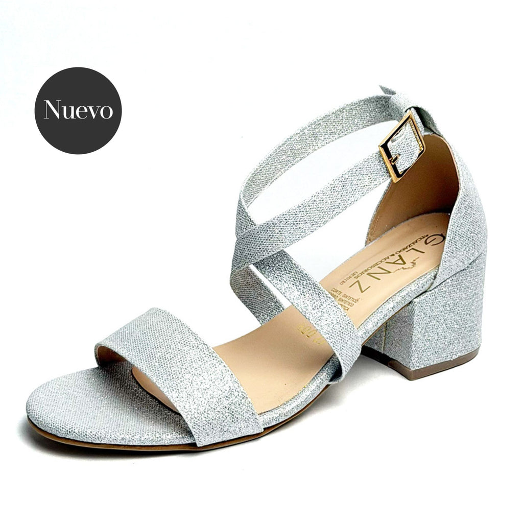 Zapatilla tacón bajo - 800 Plata