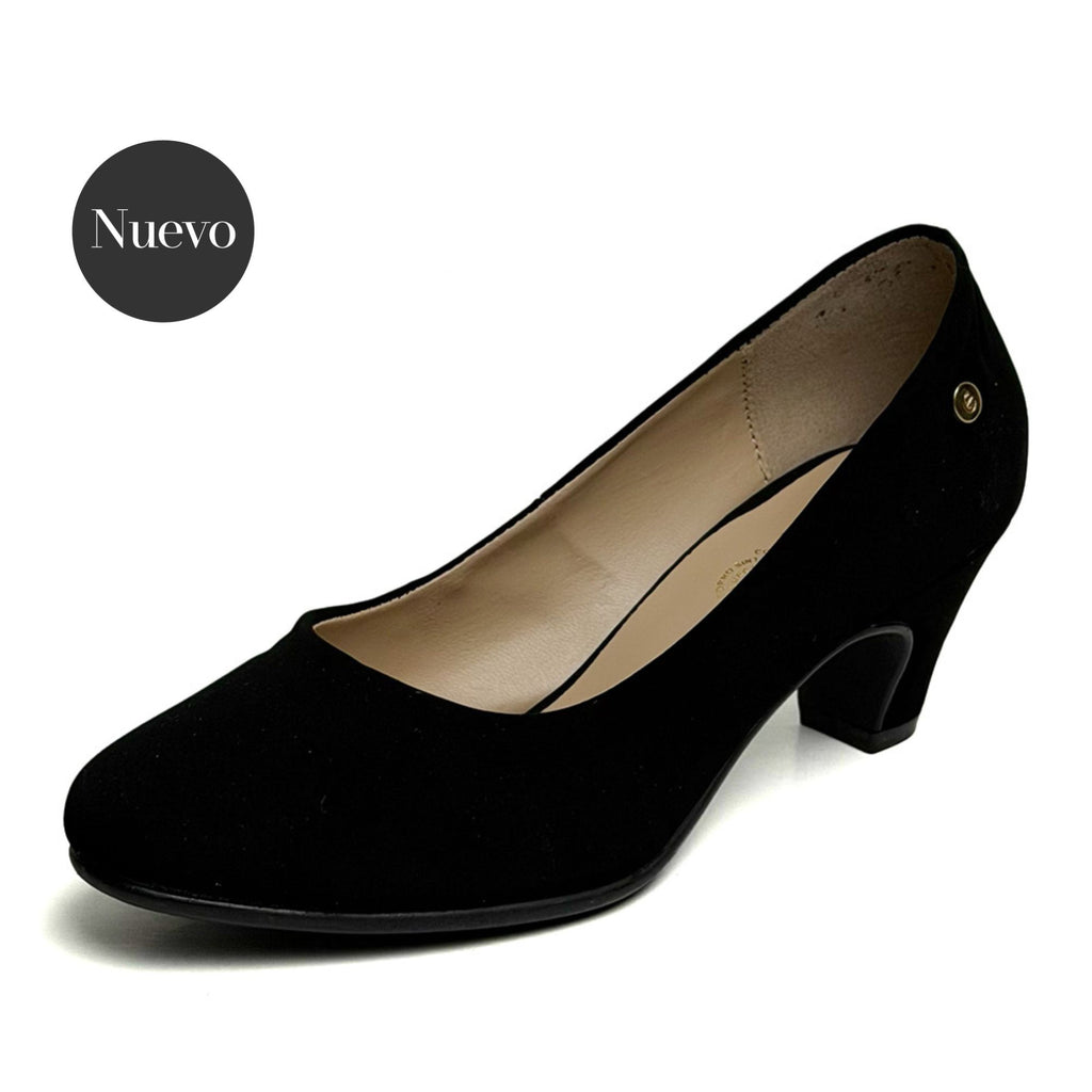 Zapatilla tacón bajo - 2401-1 Negro