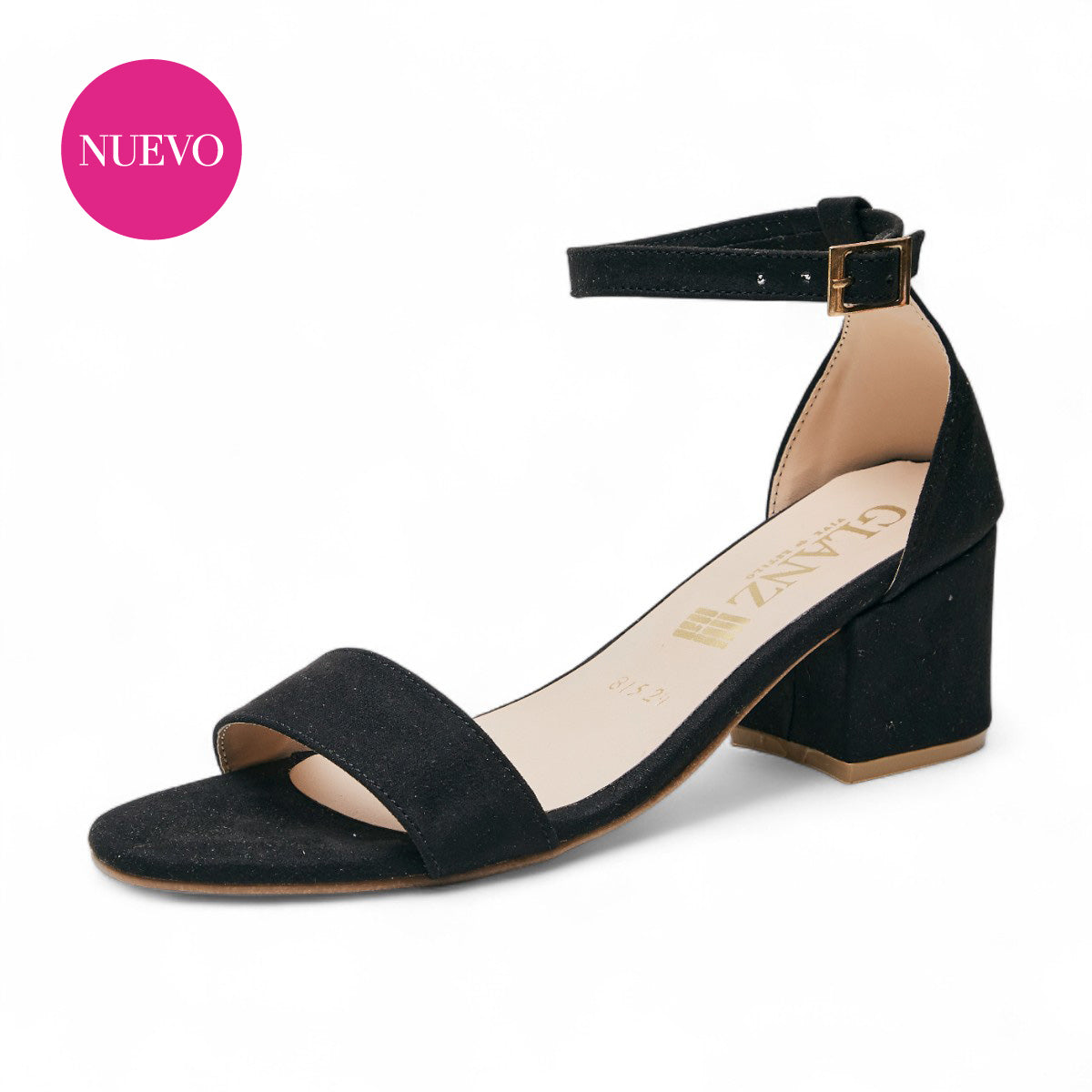 Zapatilla tacón bajo - 815-1 Negro