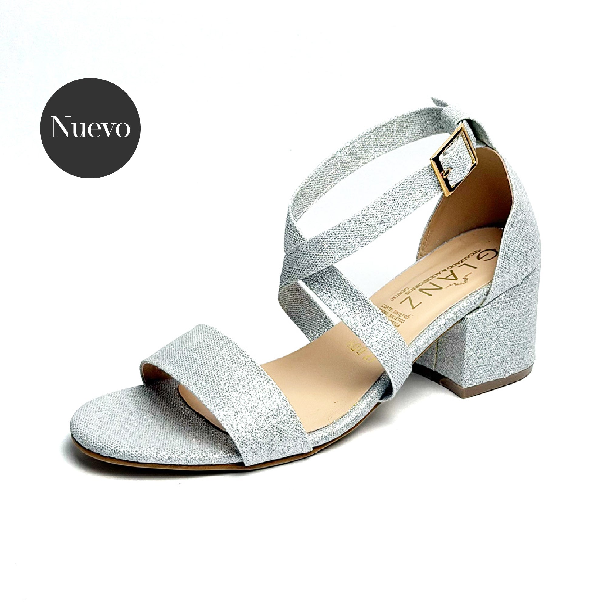 Zapatilla tacón bajo - 800 Plata