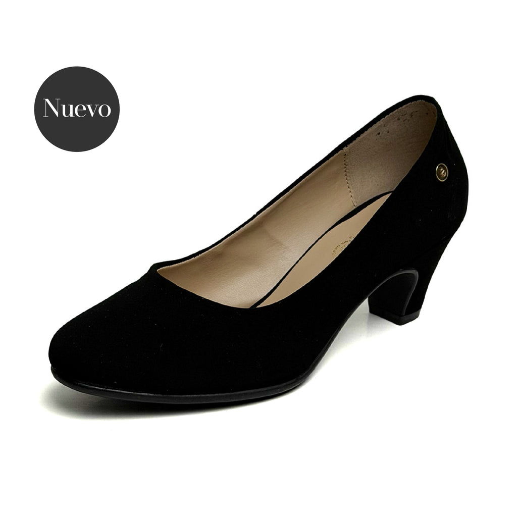 Zapatilla tacón bajo - 2401-1 Negro