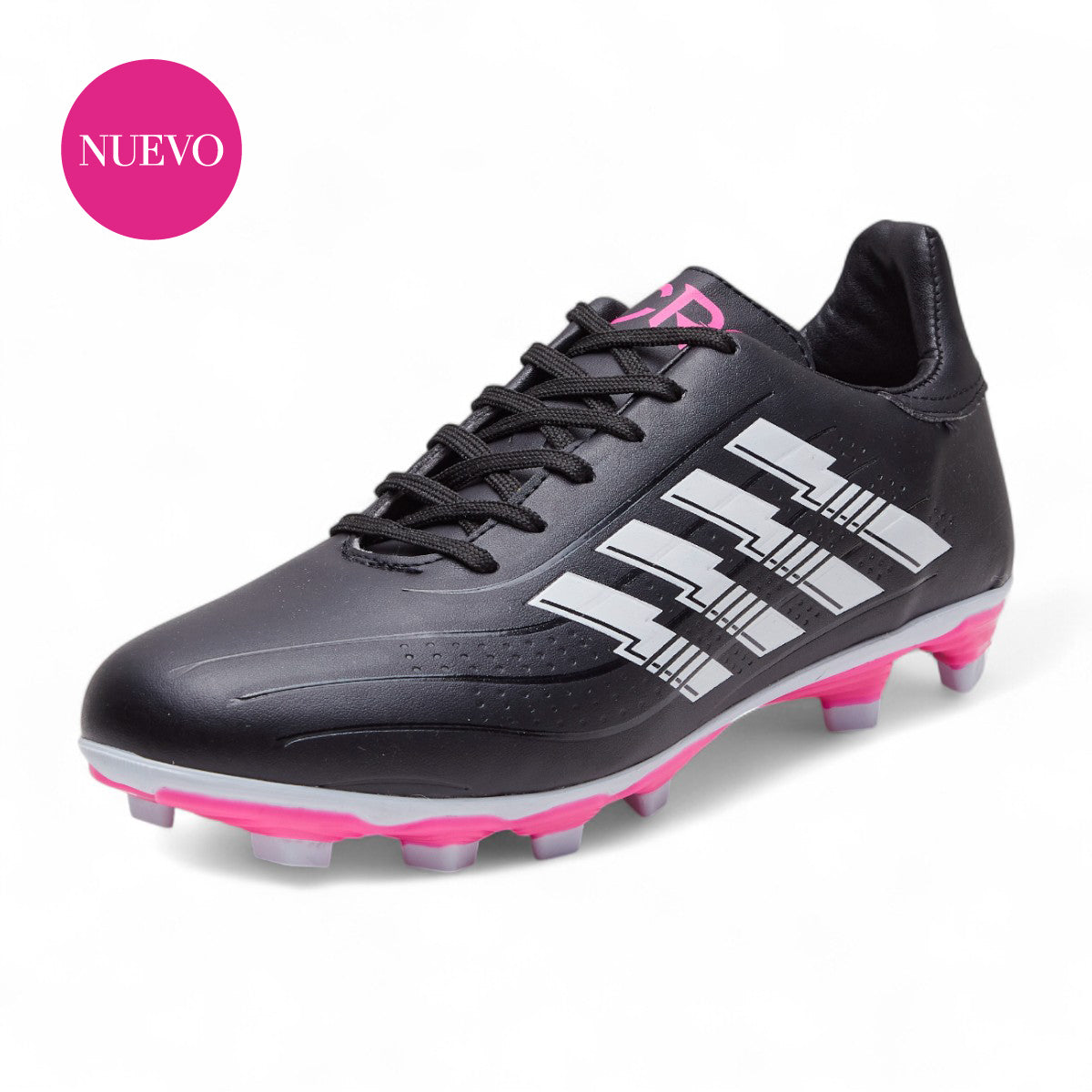 Tenis de fútbol - 01CR9-T Negro / Blanco / Fiusha